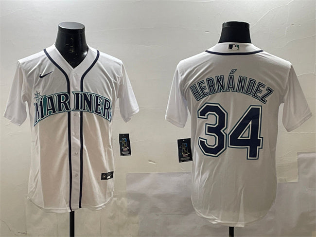 Felix Hernandez Seattle Mariners white jersey