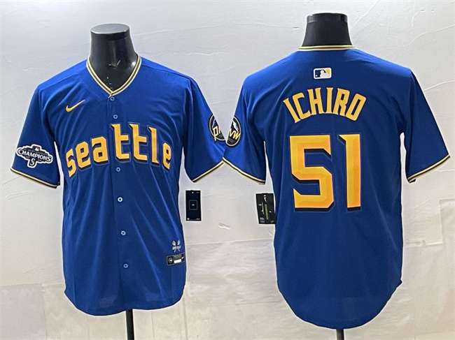 Ichiro Suzuki Seattle Mariners royal jersey