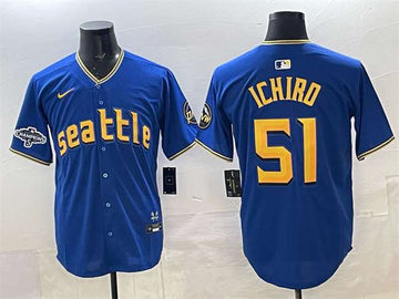 Ichiro Suzuki Seattle Mariners royal jersey