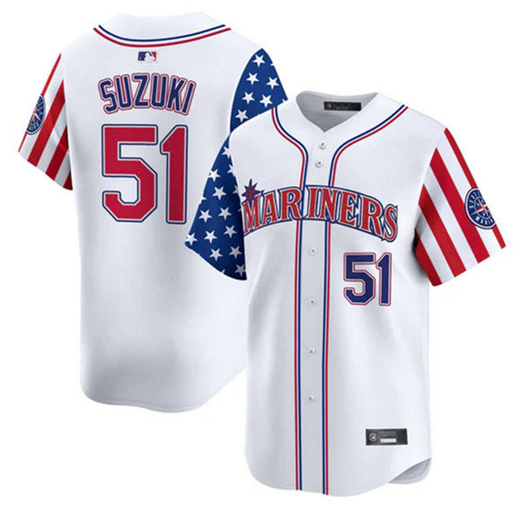 Ichiro Suzuki Seattle Mariners white jersey