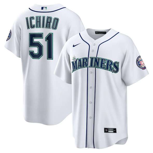 Ichiro Suzuki Seattle Mariners white jersey