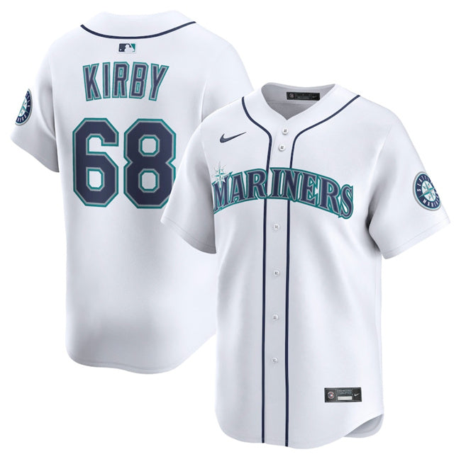 George Kirby Seattle Mariners white Home jersey