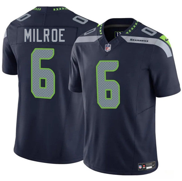 Jalen Milroe Seattle Seahawks navy FUSE jersey