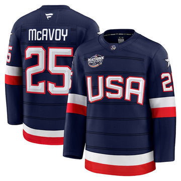 Charlie McAvoy Team USA Hockey navy jersey