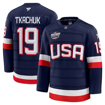 Matthew Tkachuk Team USA Hockey navy jersey