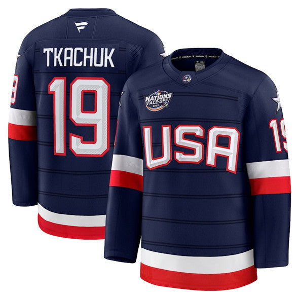 Matthew Tkachuk Team USA Hockey navy jersey