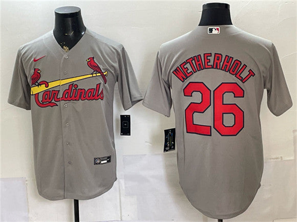 JJ Wetherholt St. Louis Cardinals gray jersey