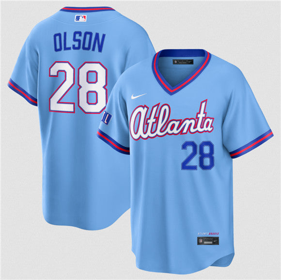 Matt Olson Atlanta Braves blue City Connect jersey