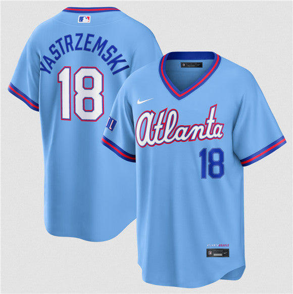 Mike Yastrzemski Atlanta Braves blue City Connect jersey