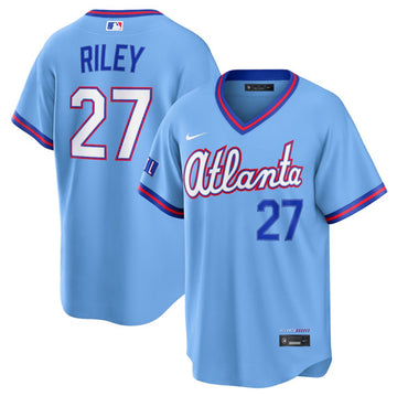 Austin Riley Atlanta Braves blue City Connect jersey