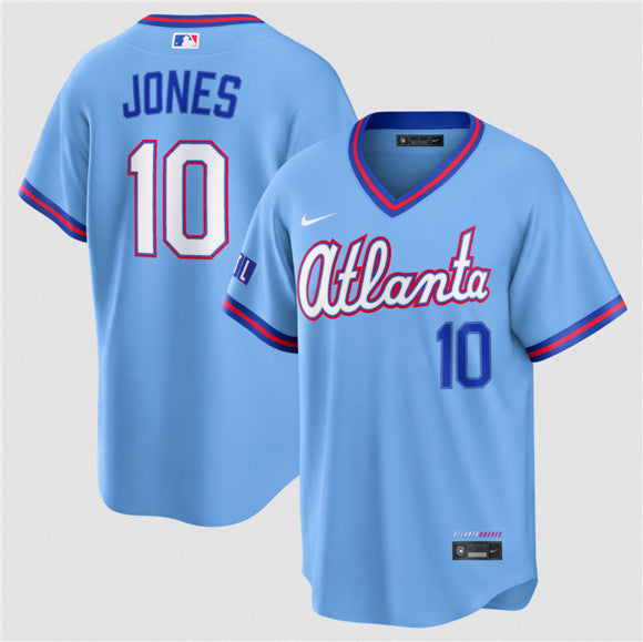 Chipper Jones Atlanta Braves blue City Connect jersey