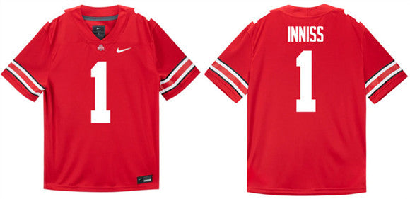 Brandon Inniss Ohio State Buckeyes scarlet jersey