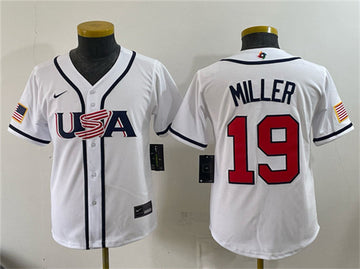 Mason Miller USA Baseball white Classic jersey