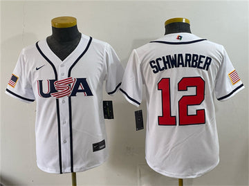 Kyle Schwarber USA Baseball white Classic jersey