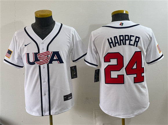 Bryce Harper USA Baseball white Classic jersey