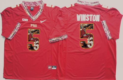 Jameis Winston Florida State Seminoles red Fashion jersey