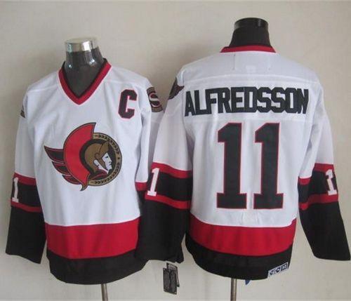 Daniel Alfredsson Ottawa Senators white Throwback jersey