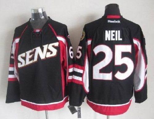 Chris Neil Ottawa Senators black Throwback jersey