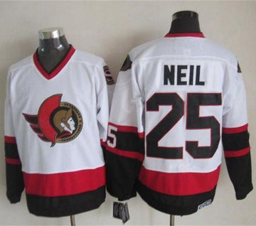 Chris Neil Ottawa Senators white Throwback jersey
