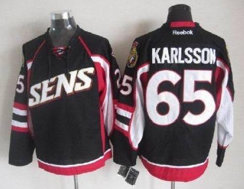Erik Karlsson Ottawa Senators black Throwback jersey