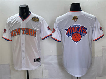 Team Big Logo New York Knicks white jersey