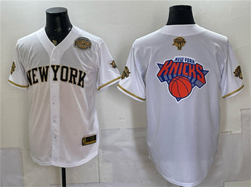 Team Big Logo New York Knicks white jersey