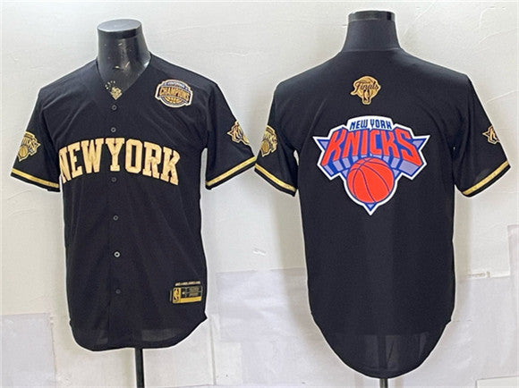 Team Big Logo New York Knicks black jersey