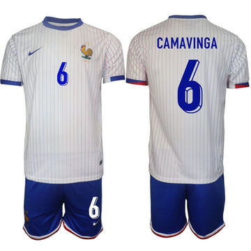 Eduardo Camavinga France National Team white Away jersey
