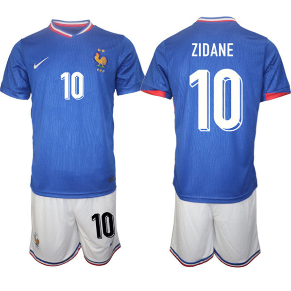 Zidane France National Team blue Home jersey
