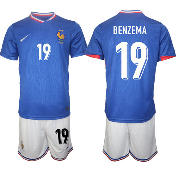 Karim Benzema France National Team blue Home jersey