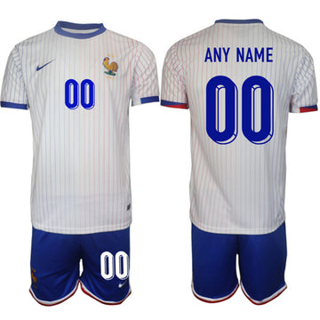 Custom France National Team white Away jersey