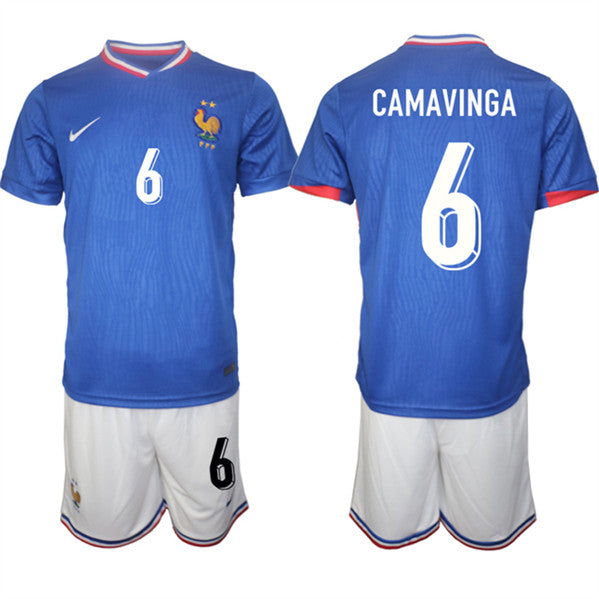 Eduardo Camavinga France National Team blue Home jersey