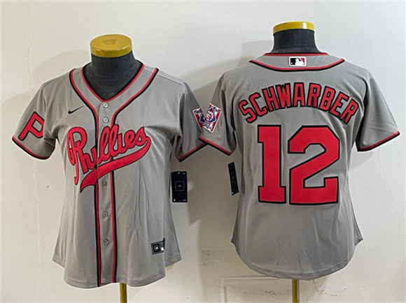 Kyle Schwarber Philadelphia Phillies gray jersey