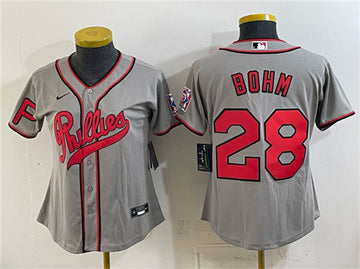 Alec Bohm Philadelphia Phillies gray jersey