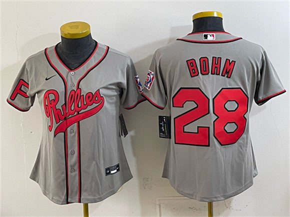 Alec Bohm Philadelphia Phillies gray jersey