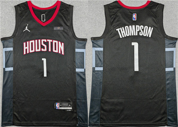 Amen Thompson Houston Rockets black jersey