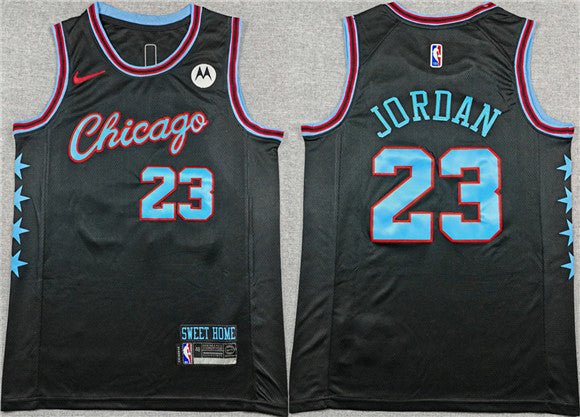 Michael Jordan Chicago Bulls black City Edition jersey