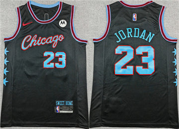Michael Jordan Chicago Bulls black City Edition jersey