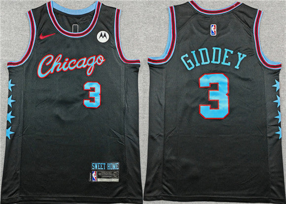 Josh Giddey Chicago Bulls black City Edition jersey