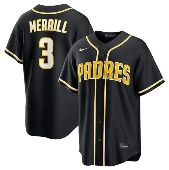 Jackson Merrill San Diego Padres black jersey