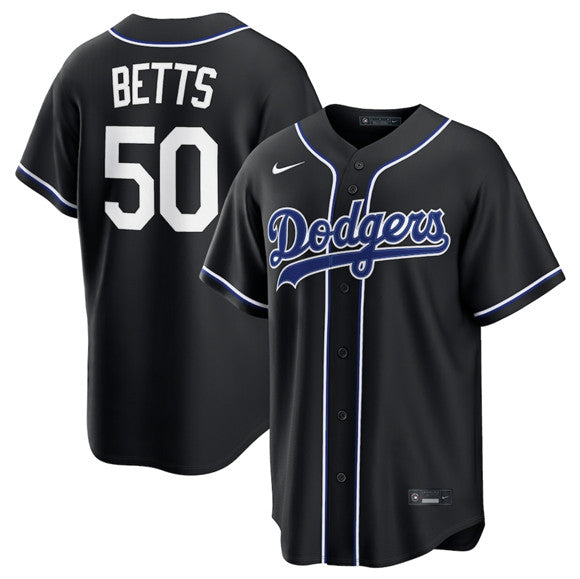 Mookie Betts Los Angeles Dodgers black jersey