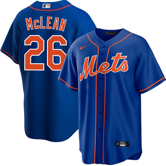 Nolan McLean New York Mets blue jersey