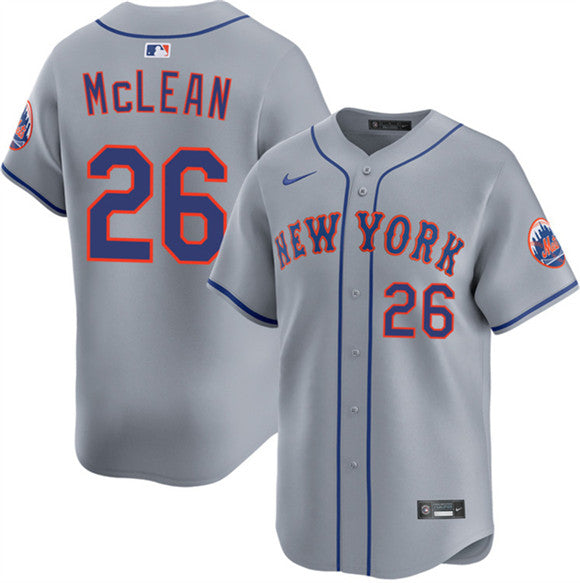 Nolan McLean New York Mets gray Limited jersey