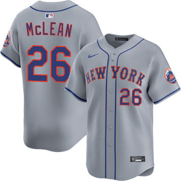 Nolan McLean New York Mets gray Limited jersey