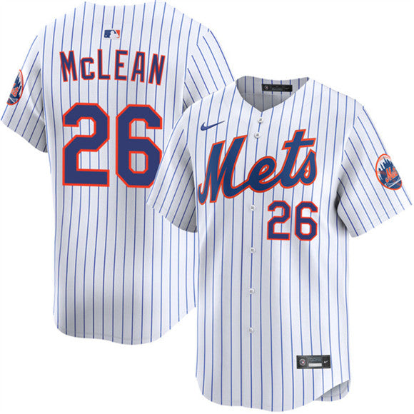 Nolan McLean New York Mets white Limited jersey