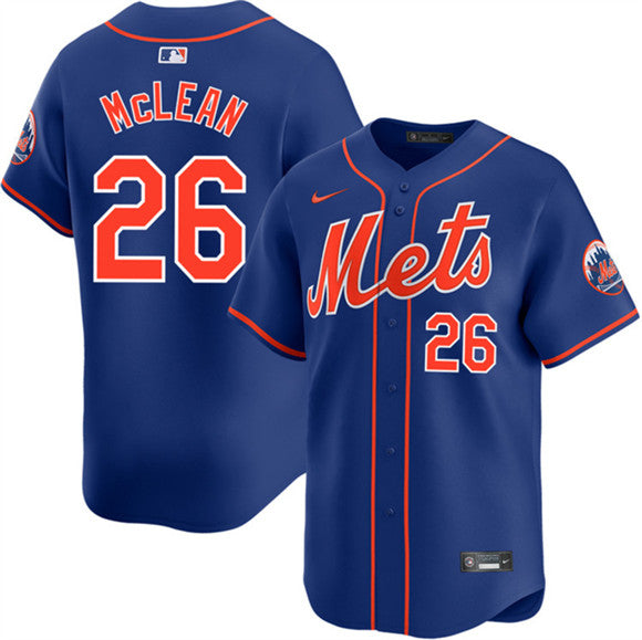 Nolan McLean New York Mets blue Limited jersey
