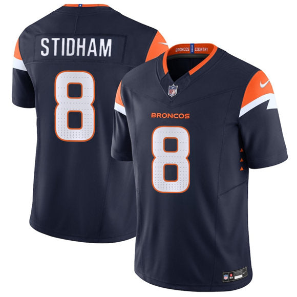 Jarrett Stidham Denver Broncos navy Vapor jersey