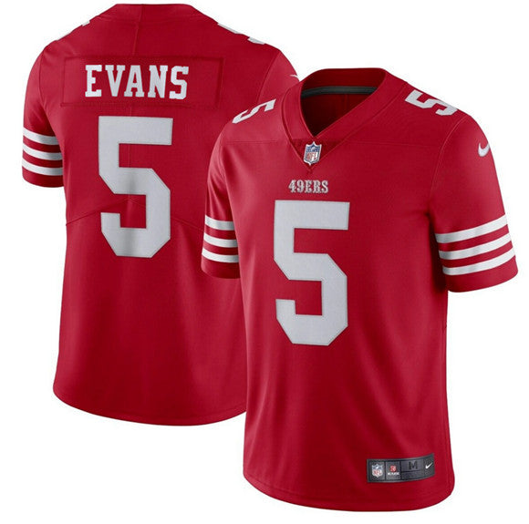 Mike Evans San Francisco 49ers red Vapor jersey