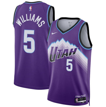 Cody Williams Utah Jazz purple jersey