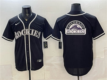 Colorado Rockies Team Big Logo National League All-Star black Fashion jersey